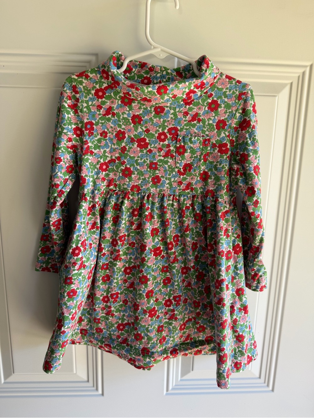 Mini Boden Toddler Posie Long Sleeve Jersey Dress size 3/4